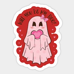 Will You Be My Boo Valentine Sticker